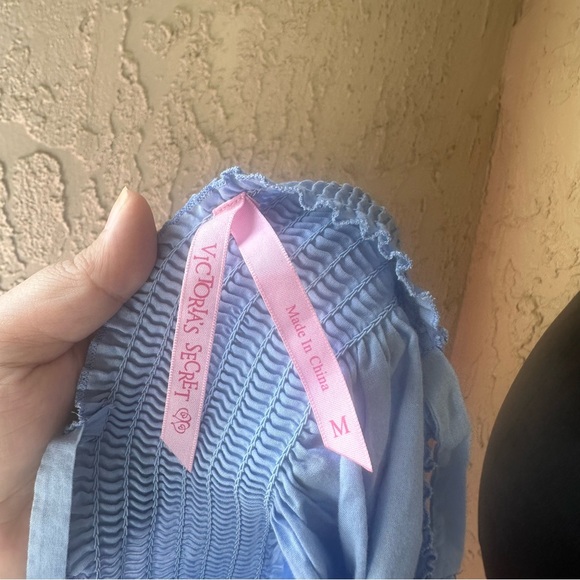 Victoria's Secret Blue Lace Trim Blouse - Picture 11 of 12